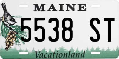 ME license plate 5538ST