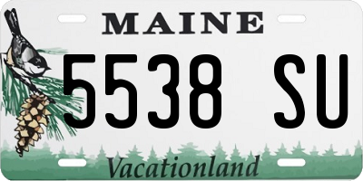ME license plate 5538SU