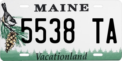 ME license plate 5538TA