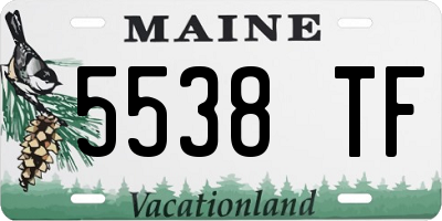 ME license plate 5538TF