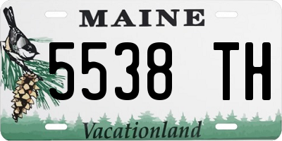 ME license plate 5538TH