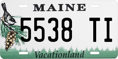 ME license plate 5538TI