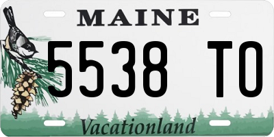 ME license plate 5538TO