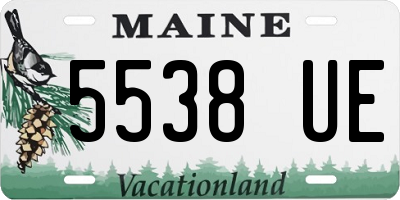 ME license plate 5538UE