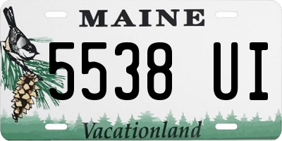 ME license plate 5538UI