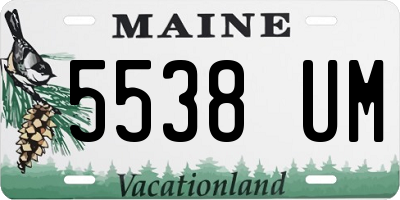 ME license plate 5538UM