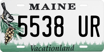 ME license plate 5538UR