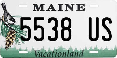 ME license plate 5538US