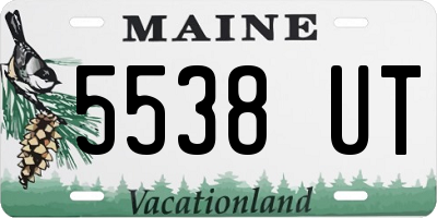 ME license plate 5538UT