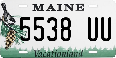 ME license plate 5538UU