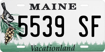 ME license plate 5539SF