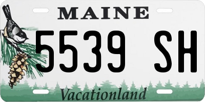 ME license plate 5539SH