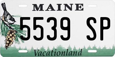ME license plate 5539SP