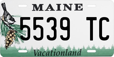 ME license plate 5539TC