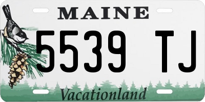 ME license plate 5539TJ