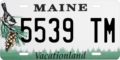 ME license plate 5539TM