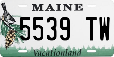 ME license plate 5539TW