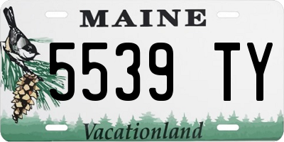 ME license plate 5539TY