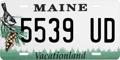 ME license plate 5539UD