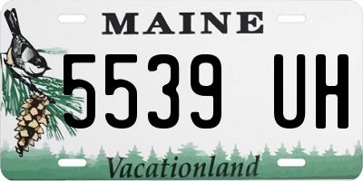 ME license plate 5539UH