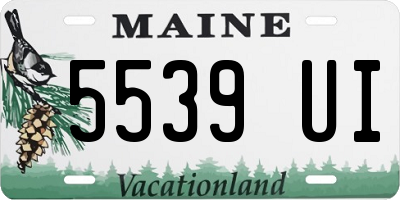 ME license plate 5539UI