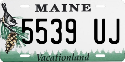 ME license plate 5539UJ