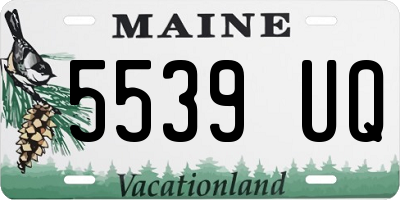 ME license plate 5539UQ