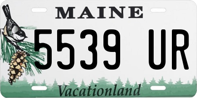 ME license plate 5539UR