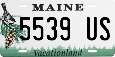 ME license plate 5539US