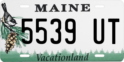 ME license plate 5539UT