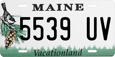 ME license plate 5539UV
