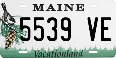 ME license plate 5539VE