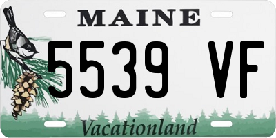 ME license plate 5539VF