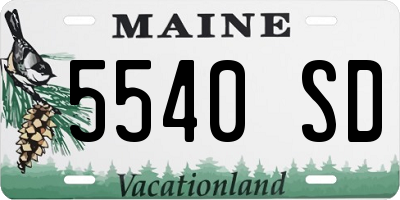 ME license plate 5540SD