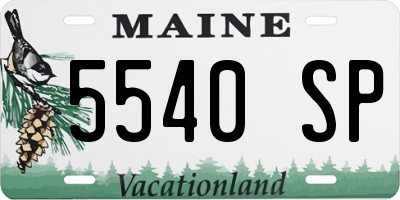 ME license plate 5540SP