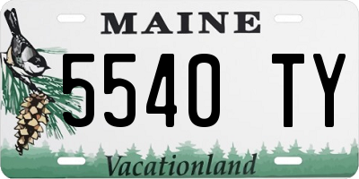 ME license plate 5540TY