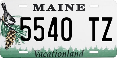 ME license plate 5540TZ