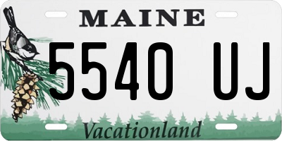 ME license plate 5540UJ