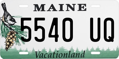 ME license plate 5540UQ