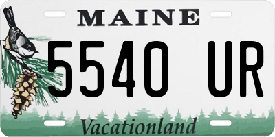 ME license plate 5540UR