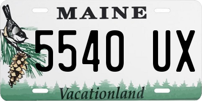 ME license plate 5540UX