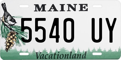 ME license plate 5540UY