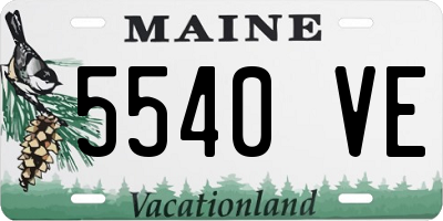 ME license plate 5540VE