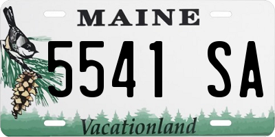 ME license plate 5541SA