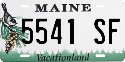 ME license plate 5541SF