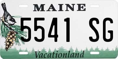 ME license plate 5541SG
