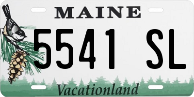 ME license plate 5541SL