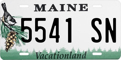 ME license plate 5541SN