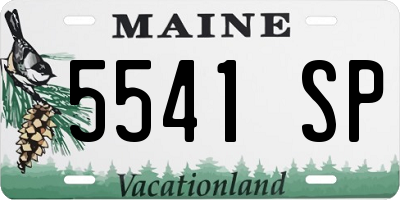 ME license plate 5541SP
