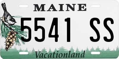 ME license plate 5541SS